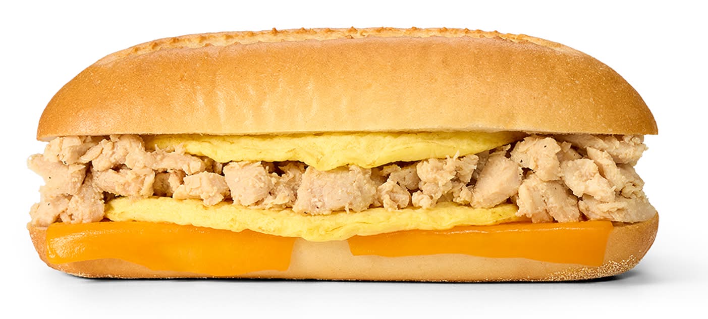 Chicken and Egg Omelet Breakfast Hoagie