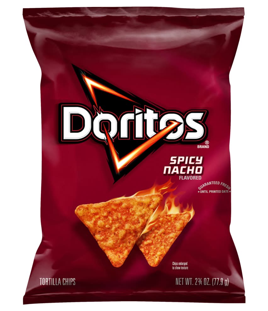 Doritos Tortilla Chips, Spicy Nacho (2.62 oz)
