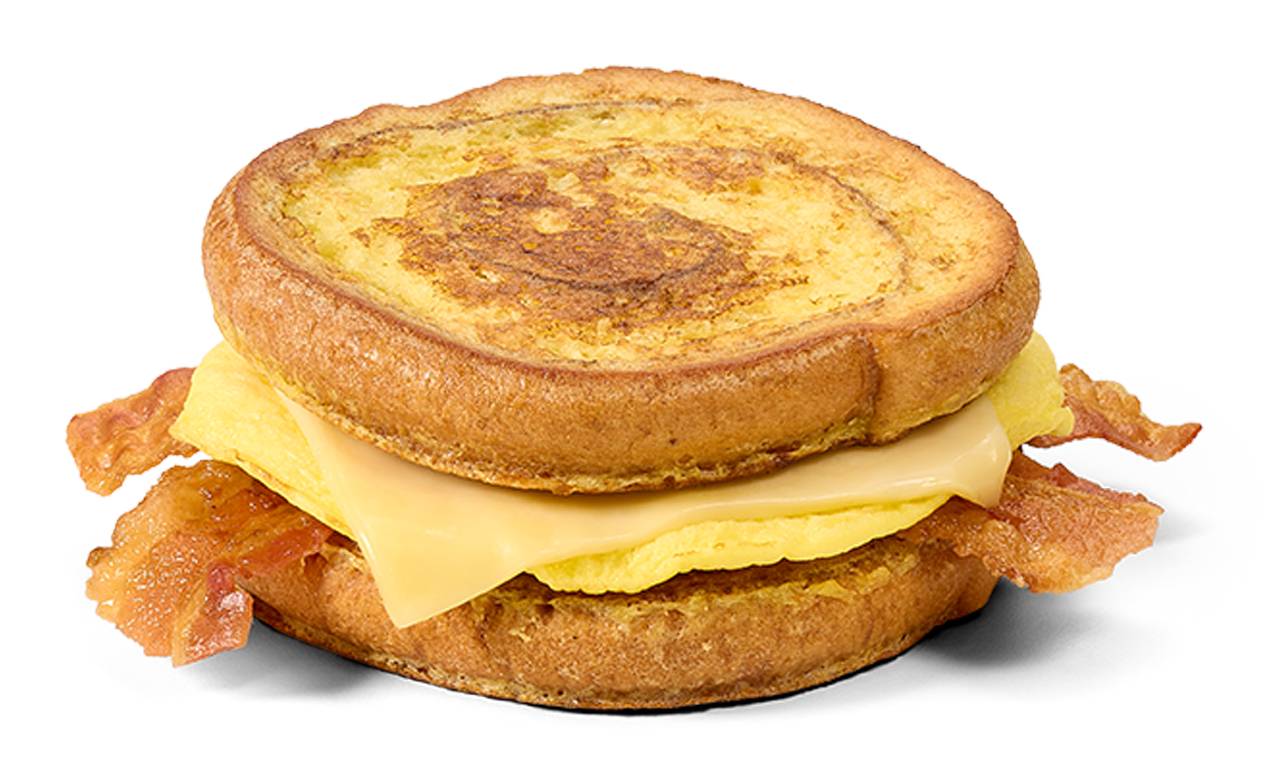 Egg Omelet and Bacon French Toast Sandwich