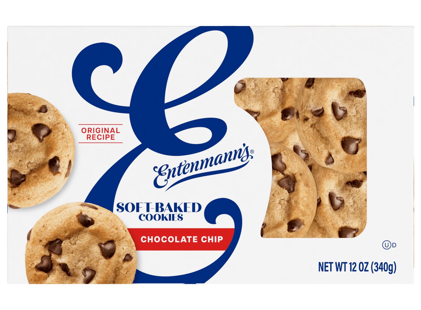 Entenmann's Original Recipe Soft Baked Cookies, Chocolate Chip (12 oz)