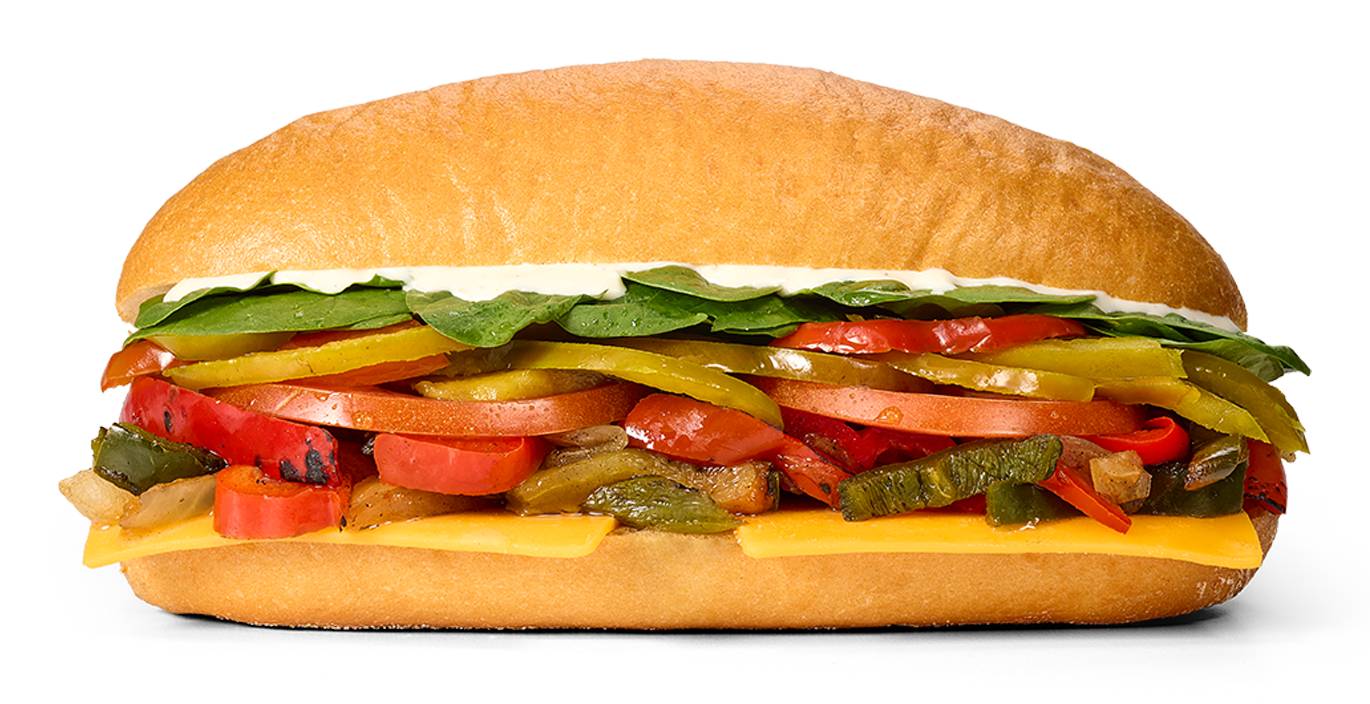 Fajita Veggie with Ranch and Cheddar Hoagie and Sandwich