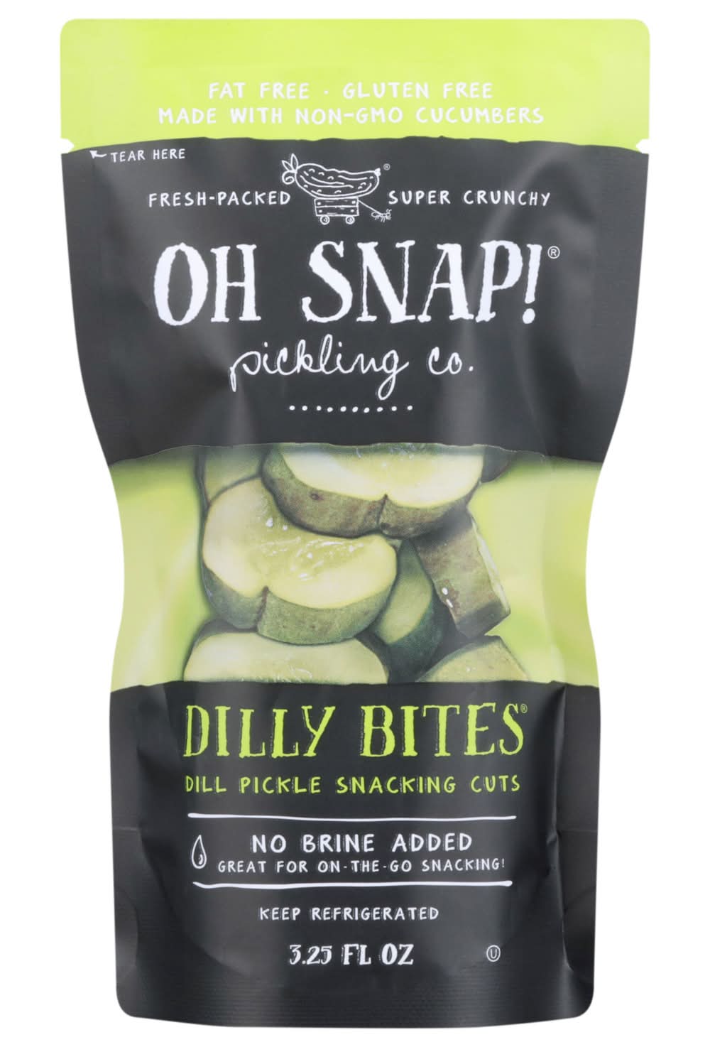 OH SNAP! Fresh Dill Pickle Snacking Cuts, Dilly Bites (3.25 fl oz)