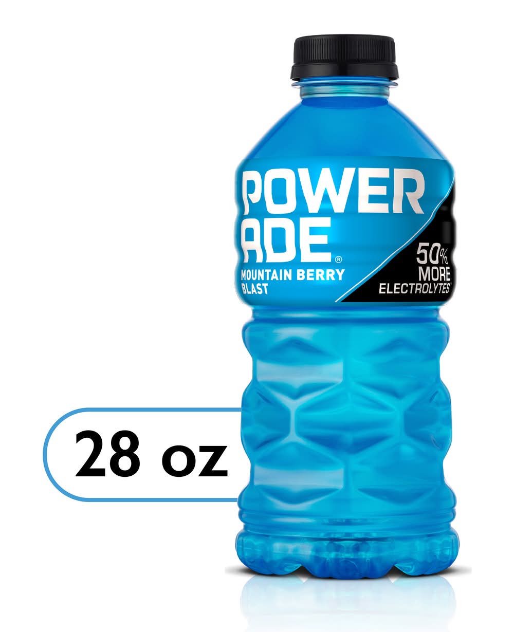 Powerade Electrolyte Sports Drink, Mountain Berry Blast (28 fl oz)