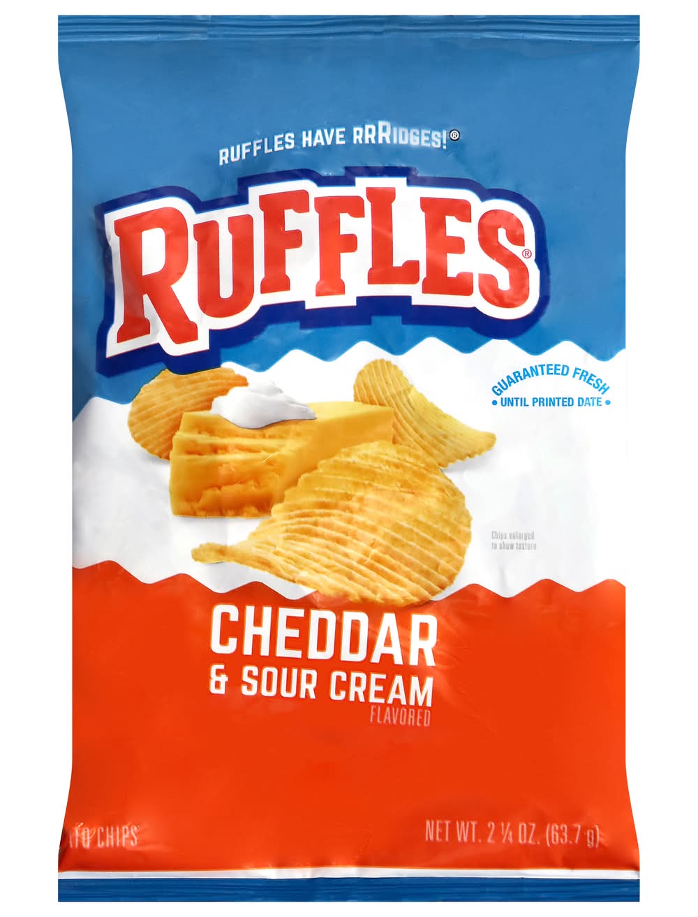 Ruffles Potato Chips, Cheddar and Sour Cream (2.5 oz)