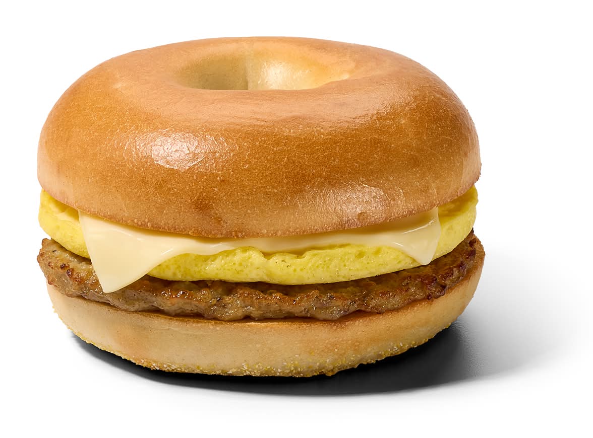 Sausage, Egg and Cheese Sizzli Bagel
