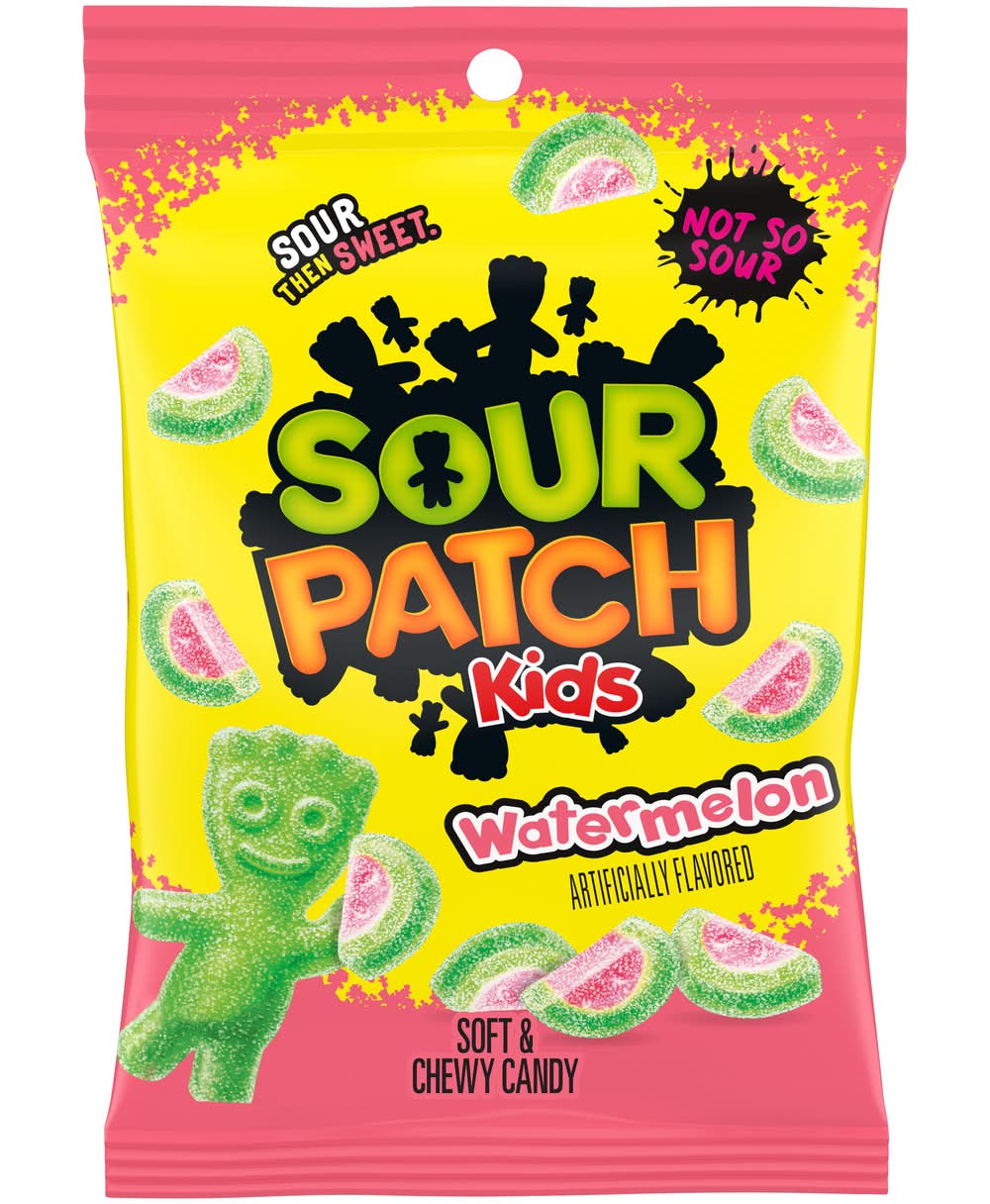 Sour Patch Kids Soft and Chewy Candy, Watermelon (8 oz)