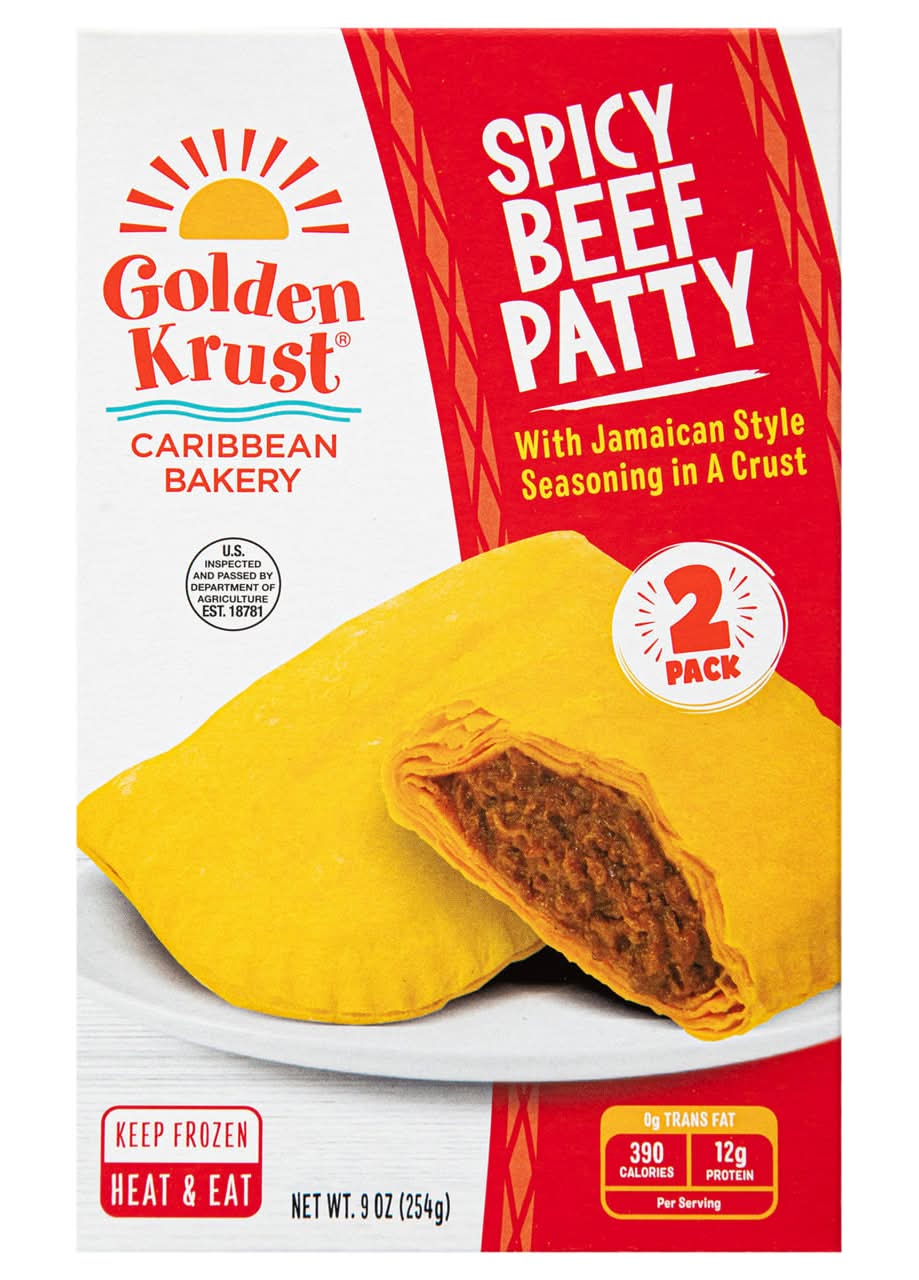 Golden Krust Patty, Beef, Spicy, 2 Pack