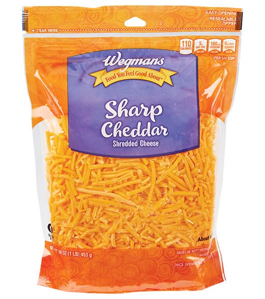 Wegmans Sharp Cheddar Shredded Cheese