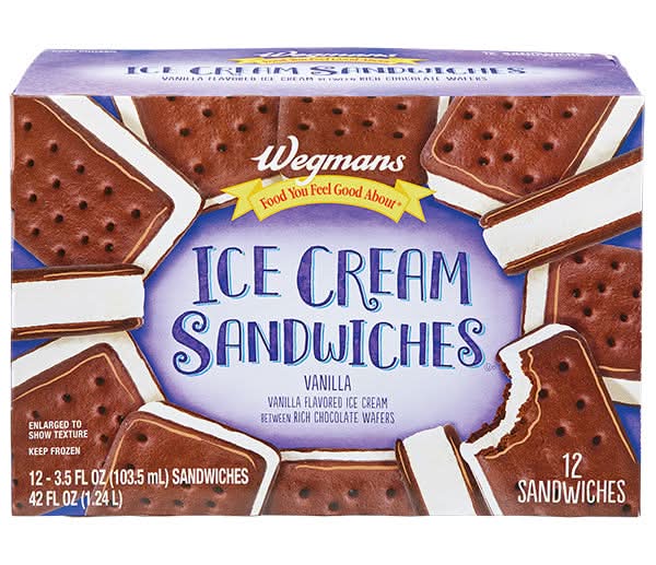 Wegmans Vanilla Ice Cream Sandwiches, 12 Count