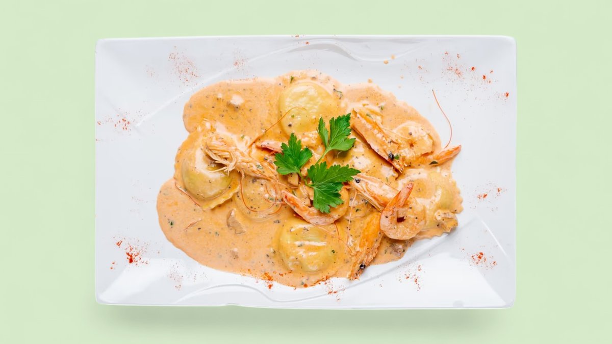 Ravioli Karkalec Porçini Tartuf