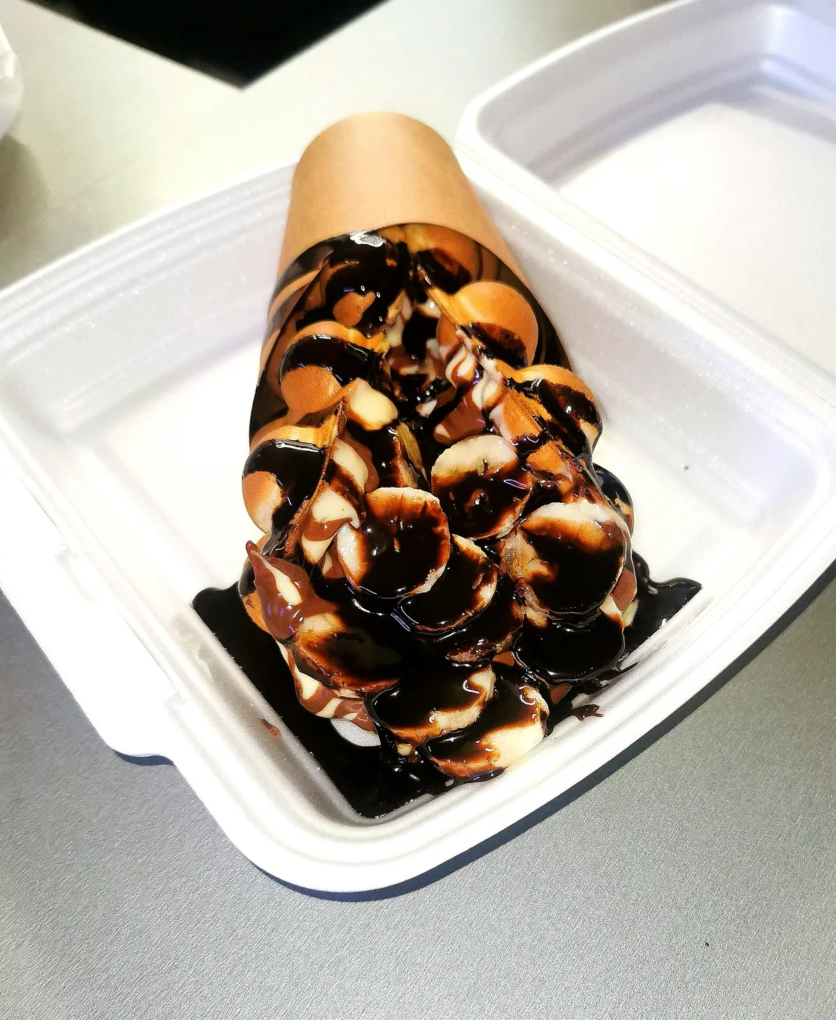 Bubis gofri Vanpud/Nutella/banán/csoki öntet