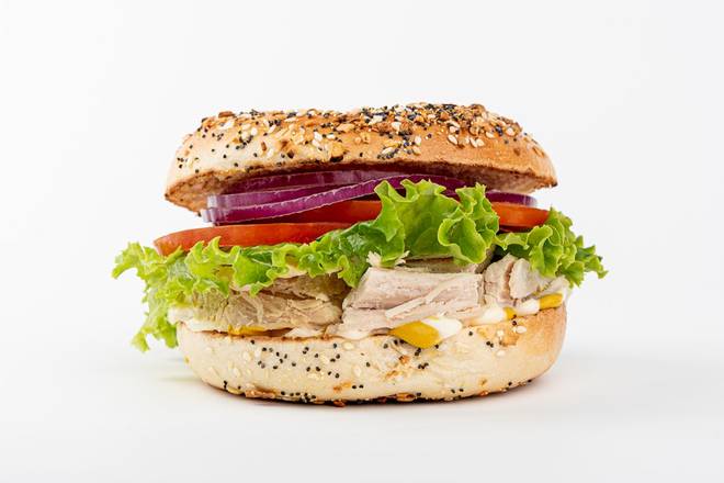 Hot Turkey Bagel Sandwich