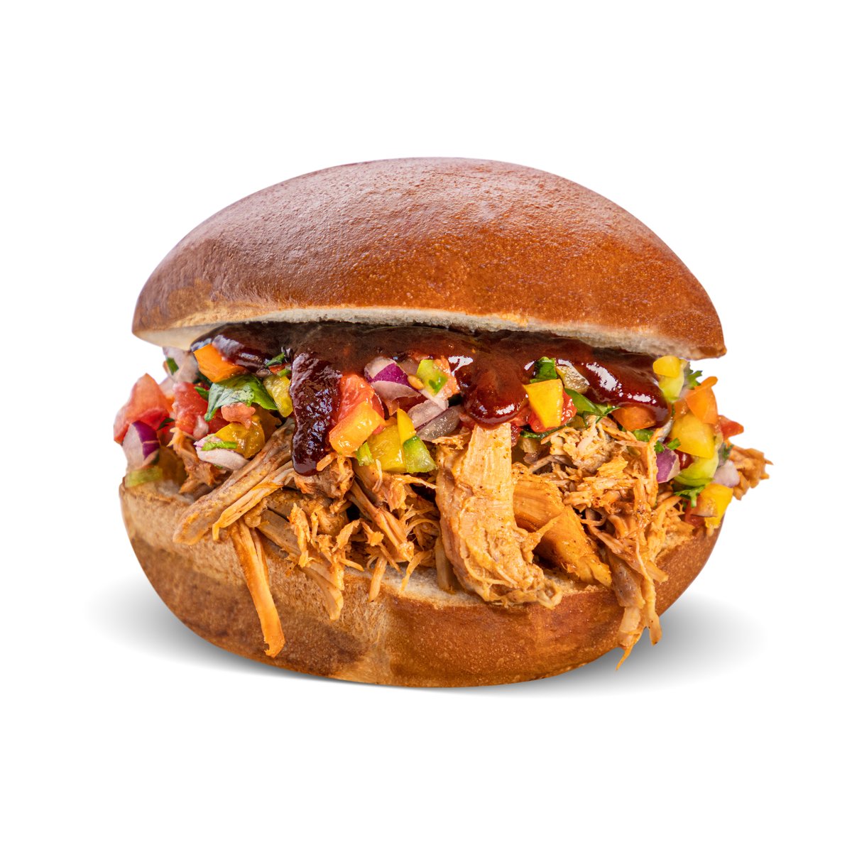 Vepřový buffalo burger