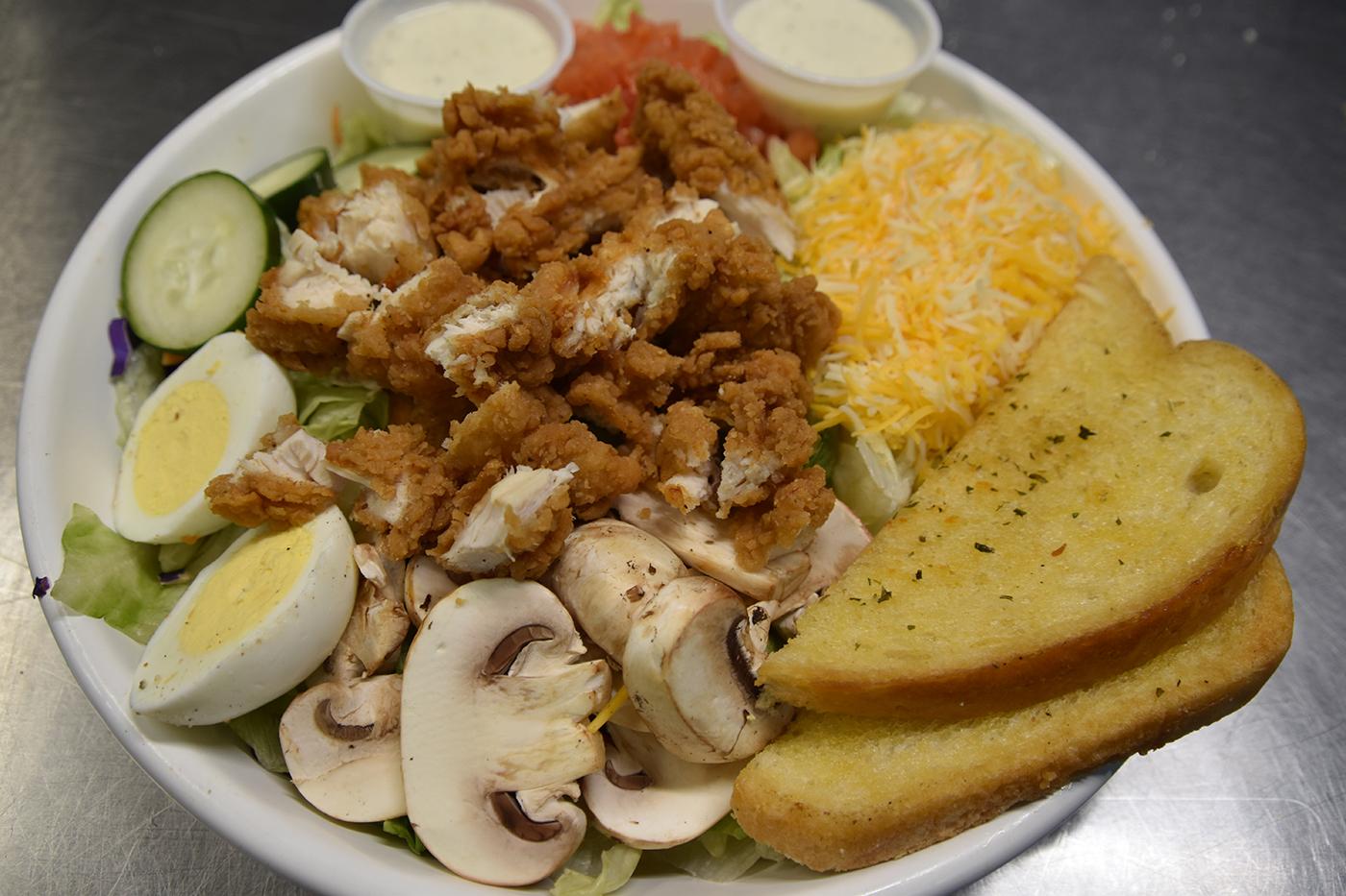 Fried Chicken Breast Salad