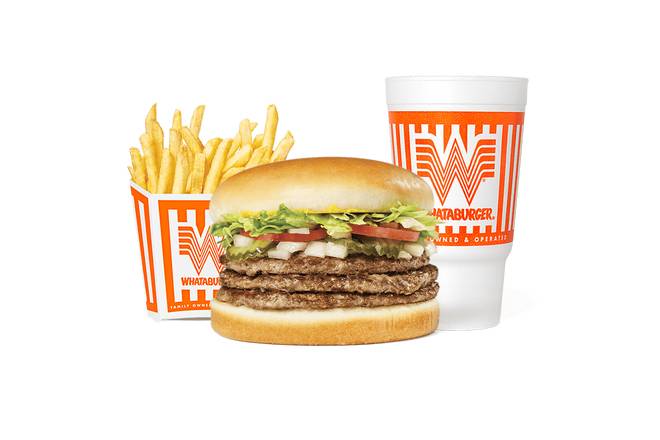 #3 Triple Meat Whataburger Whatameal