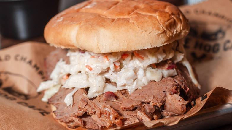 Sliced Brisket Sandwich