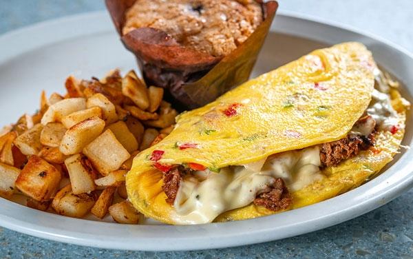 Southwest Steak and Cheese Omelet