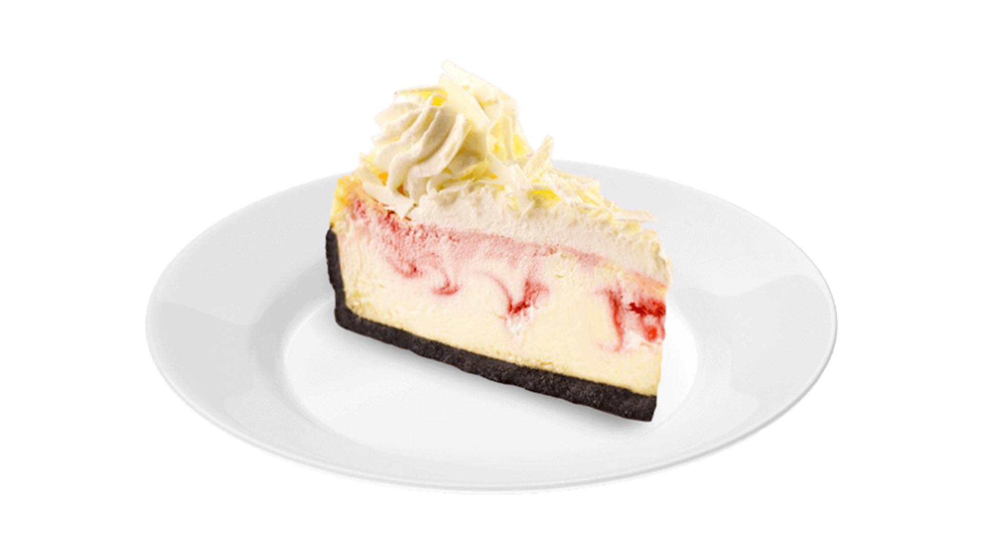 WHITE CHOCOLATE RASPBERRY CHEESECAKE