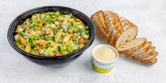 Kale-Romaine Caesar Salad