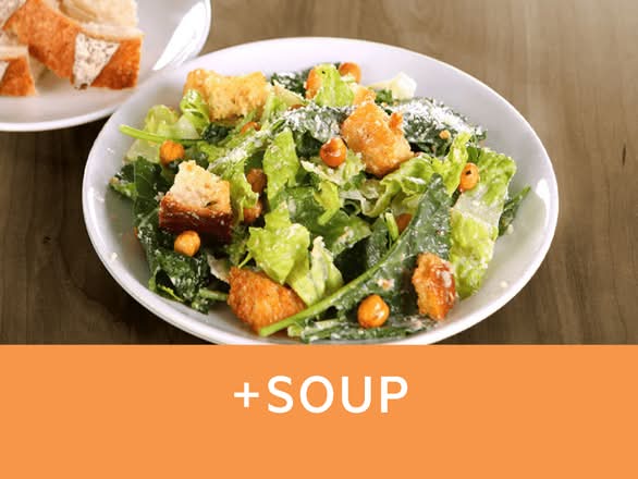 Kale-Romaine Caesar with Soup
