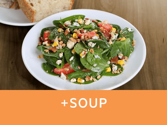 Strawberry Spinach with Soup