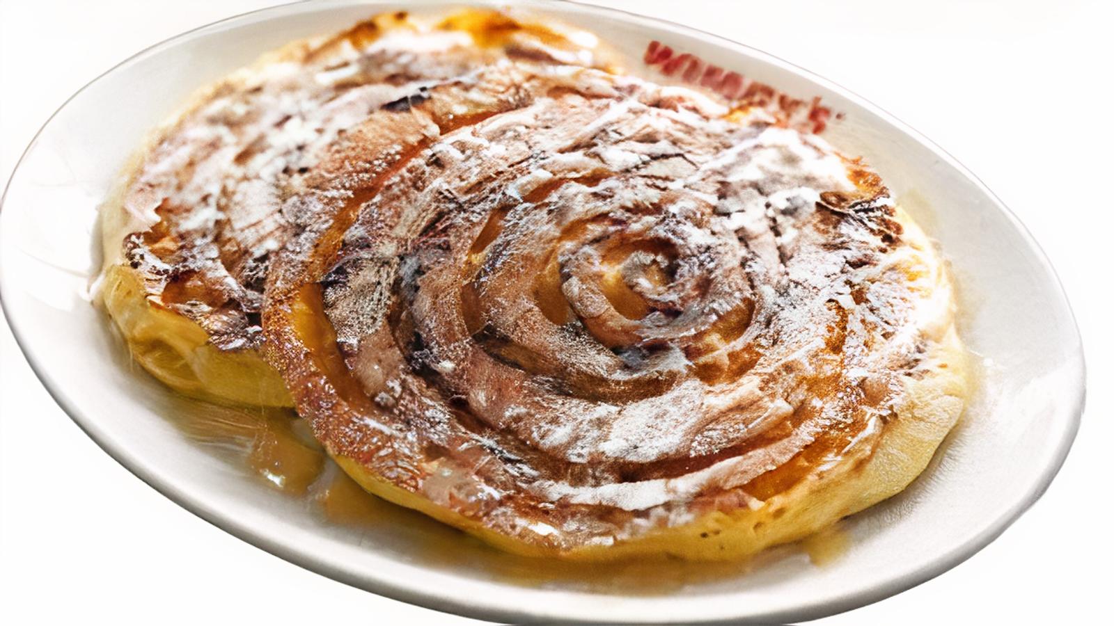 White Chocolate Cinnabon Pancakes 930 Cals