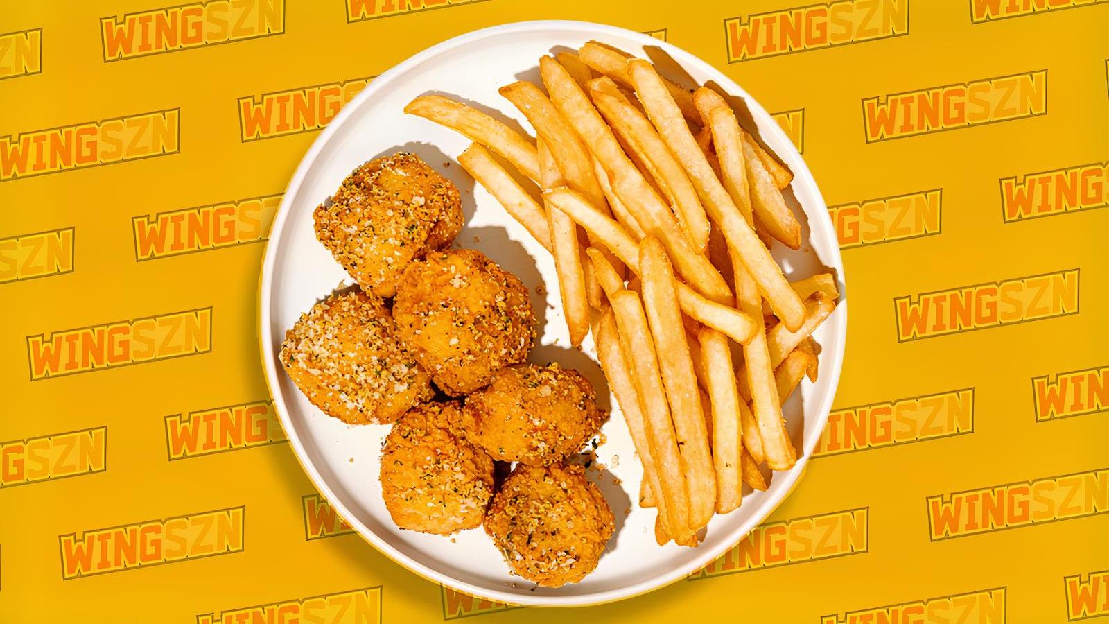 6 Pcs Wing Basket + Fries!
