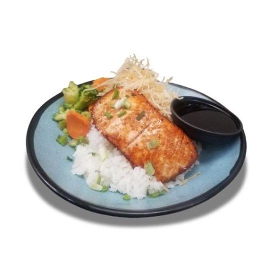 TERIYAKI SALMON RICE BOWL