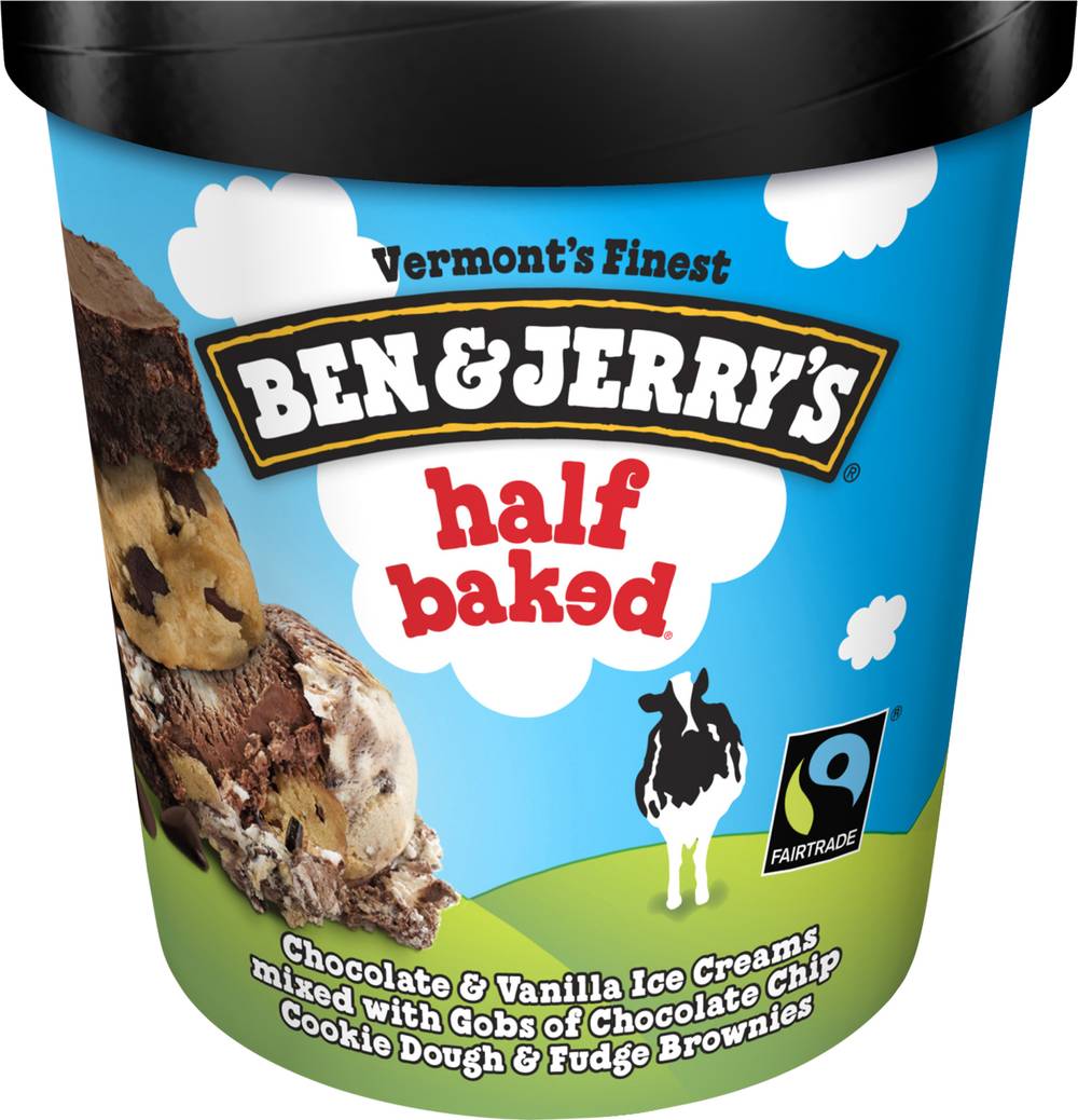 Ben and Jerry's Half Baked Ice Cream, Chocolate-Vanilla (17.5 oz)