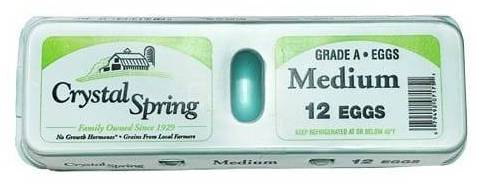 Crystal Springs Grade a Eggs, M (12 ct)