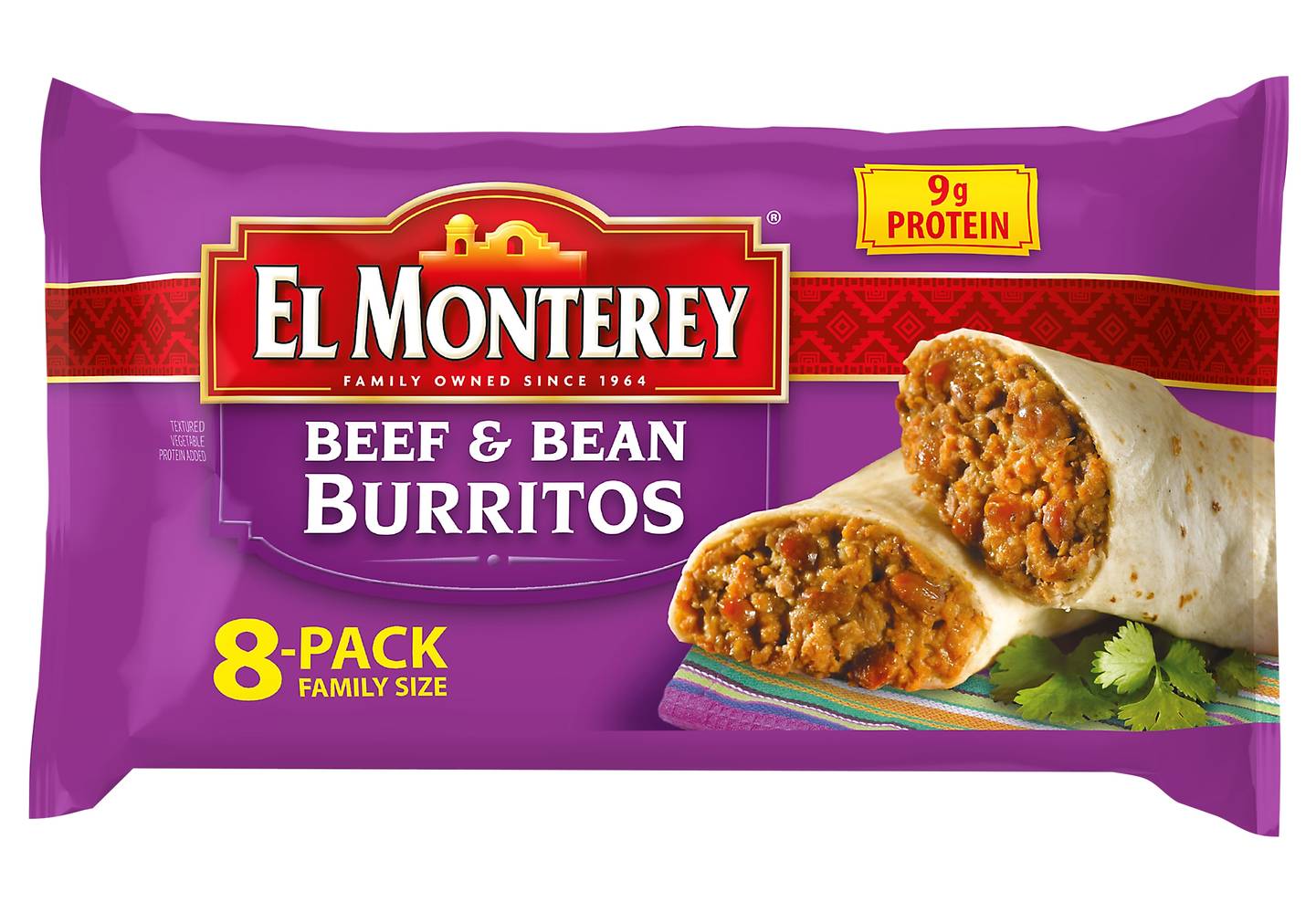 El Monterey Beef and Bean Burritos (32 oz, 8 ct)