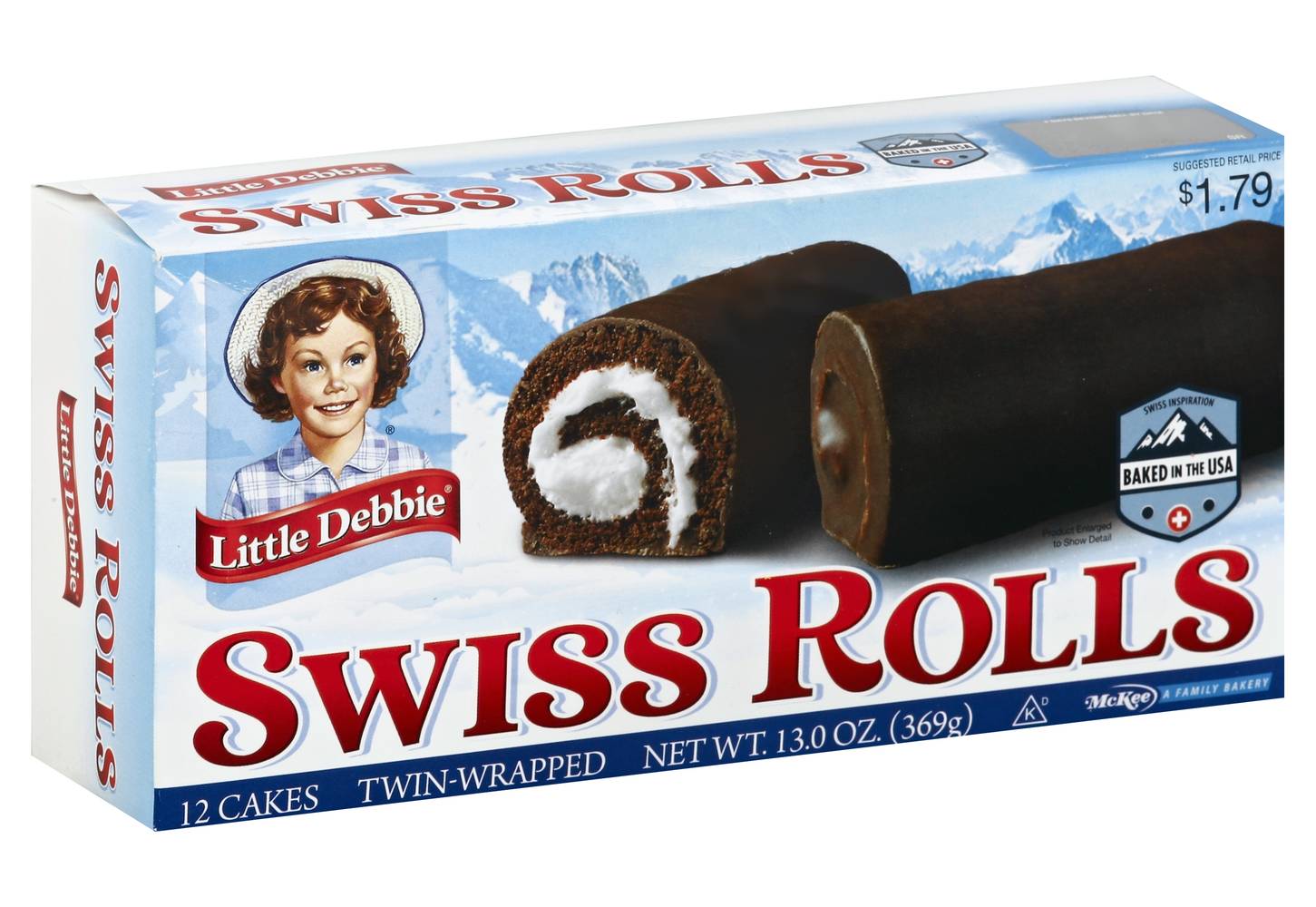 Little Debbie Twin-Wrapped Swiss Roll Cakes (13 oz, 12 ct)