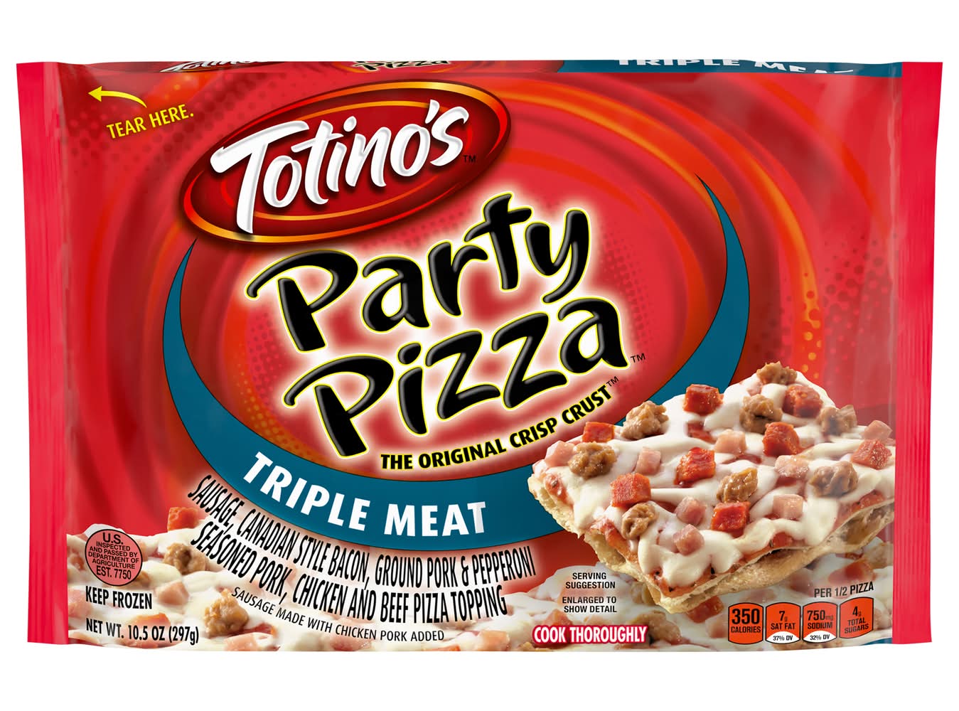 Totino's Triple Meat Party Pizza (10.5 oz)
