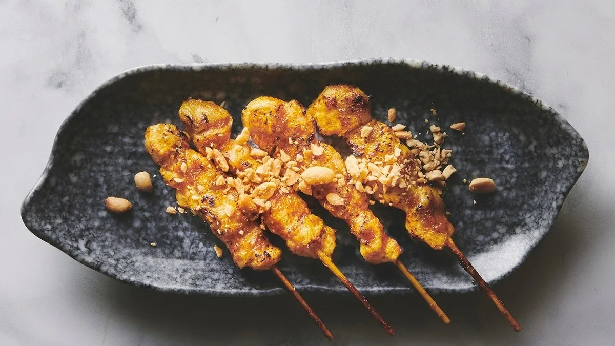 Satay kyllingesticks (5 stk)