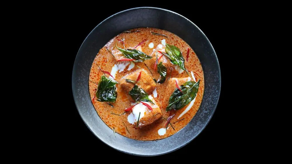 48_Red panang curry salmon