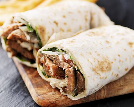 Chicken, Lamb, and Steak Wrap