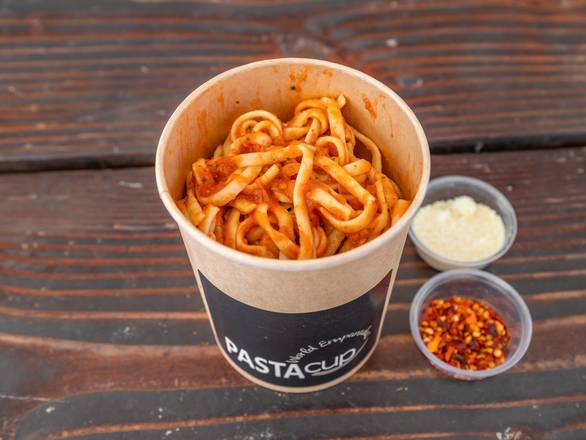 Large Cup Italian Style Pasta Noodles - Marinara Sauce