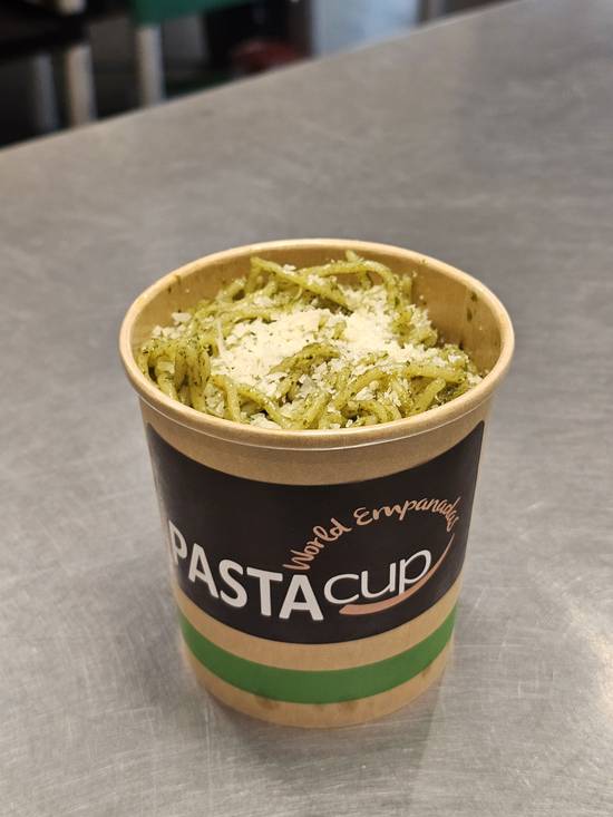 Small Cup Italian Style Pasta Noodles - Pesto Sauce
