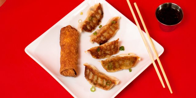 5 Potstickers and an Egg Roll