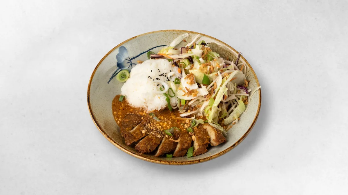 Knusprige Seitan mit Satay Soße