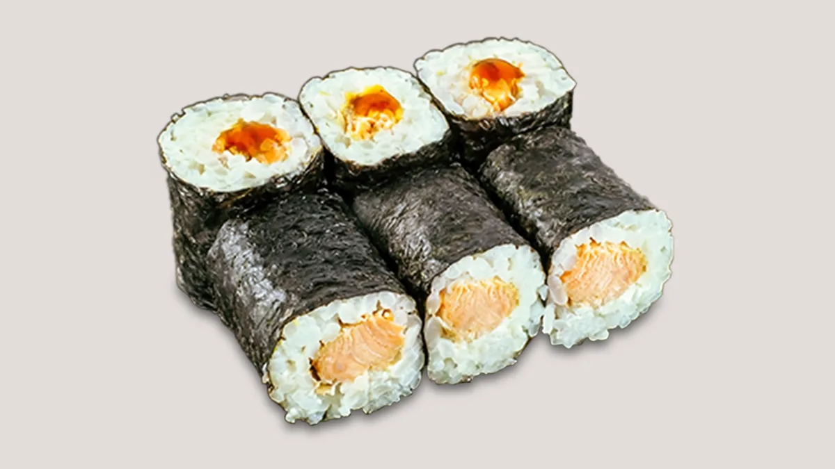 74. Fried Salmon Skin Maki