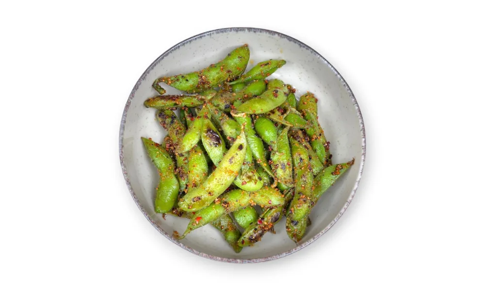 Paistetut edamame pavut