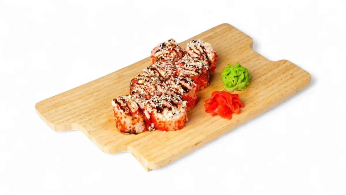 Baked roll with crab