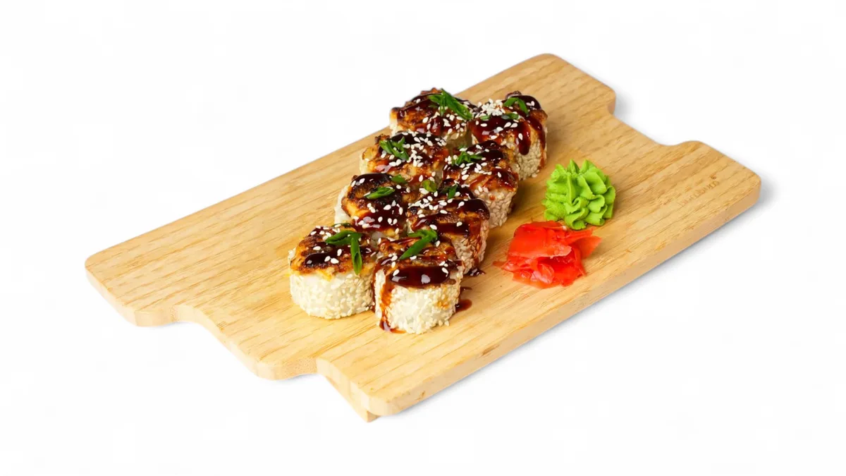 Baked roll with eel
