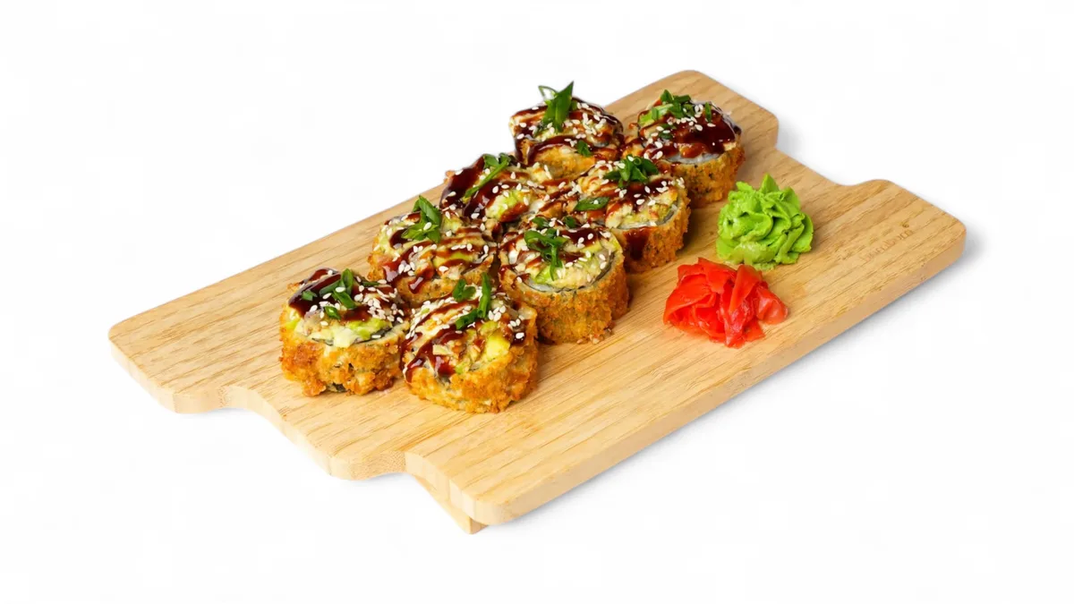 Tempura roll with eel