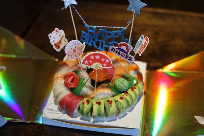 Raw 6 inch sushi cake Style A