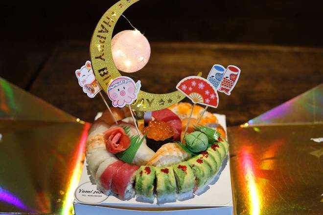 Raw 6 inch sushi cake Style C