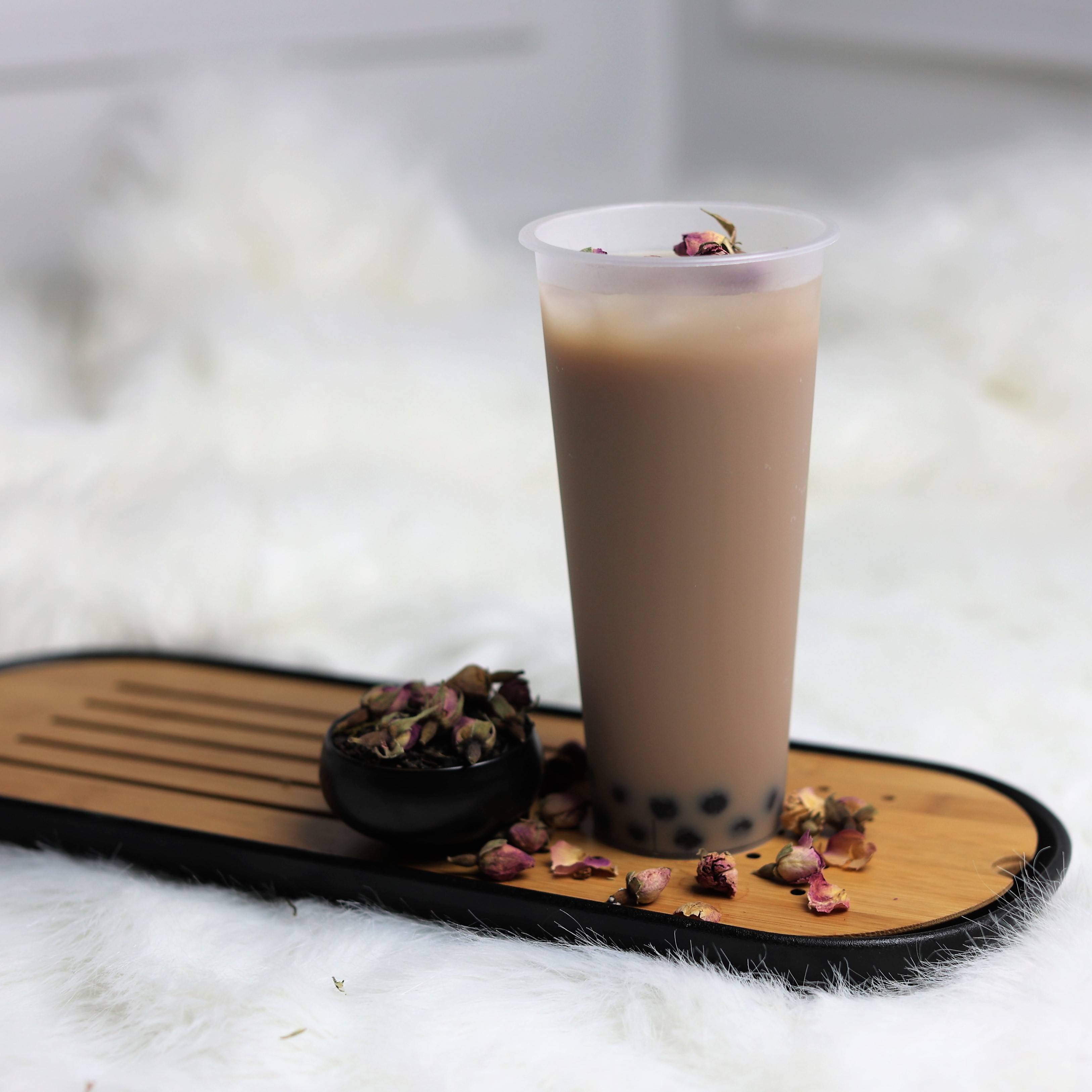 Signature rose black milk tea