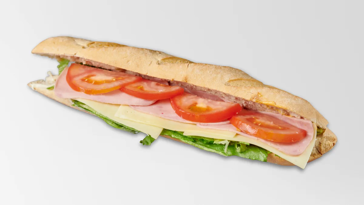 Sandwich Λευκή Μπαγκέτα Ζαμπόν