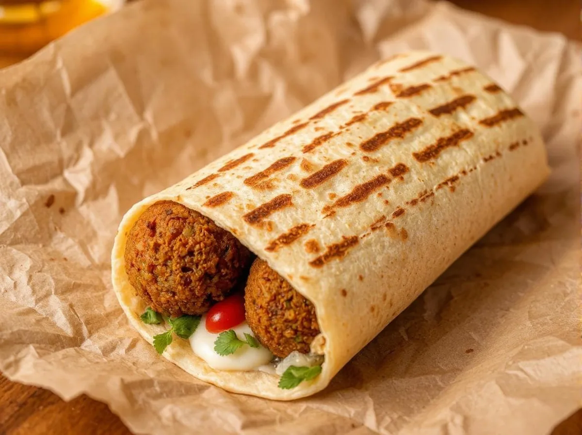 Mozzarella and Falafel Wrap